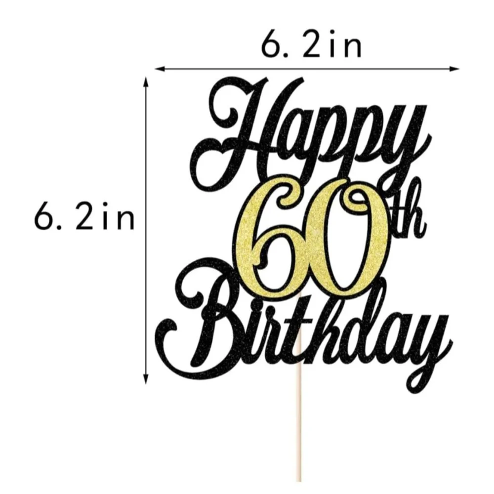 Unisex Unbranded‎ Cake Topper Black and Gold